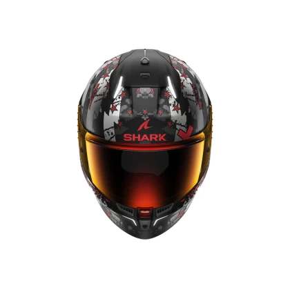 Cască Moto Integrală SHARK SKWAL i3 HELLCAT cu Lumini de Frână · Negru / Gri / Roșu  - 1