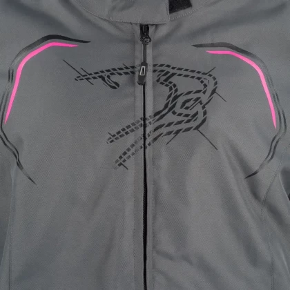 Geacă Moto Damă din Textil BERING LADY DUNDY Queen Size · Gri / Roz  - 2