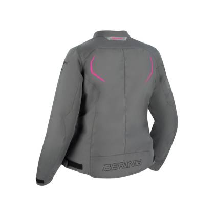 Geacă Moto Damă din Textil BERING LADY DUNDY Queen Size · Gri / Roz  - 1