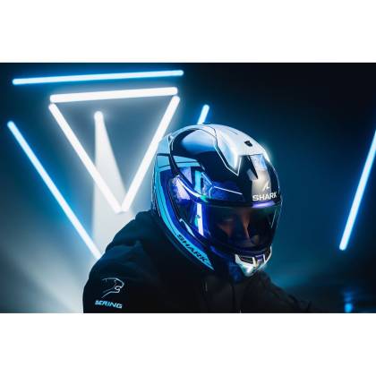 Cască Moto Integrală SHARK SKWAL i3 US FLAG cu Lumini de Frână · Albastru / Roșu / Alb  - 4