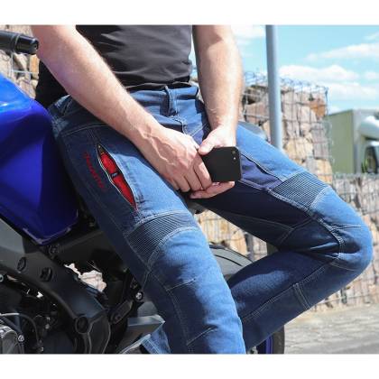 Blugi Moto Slim Fit TRILOBITE 2461 PARADO MONOLAYER AAA · Albastru  - 7