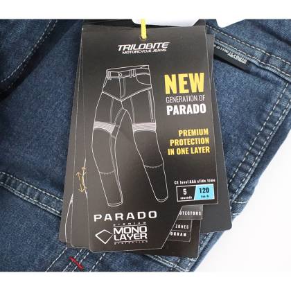 Blugi Moto Slim Fit TRILOBITE 2461 PARADO MONOLAYER AAA · Albastru  - 13