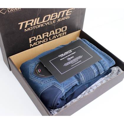 Blugi Moto Slim Fit TRILOBITE 2461 PARADO MONOLAYER AAA · Albastru  - 20