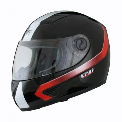 Cască Moto Integrală KIWI K710F TROPHY · Negru / Alb / Roșu  - 2