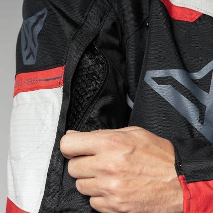 Geacă Moto din Textil SIXGEAR NOVUS · Negru / Alb / Albastru  - 9