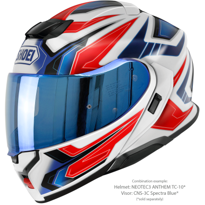 Vizieră cu Efect de Oglindă SHOEI CNS-3C pentru Casca Moto Neotec 3 · Albastru  - 4