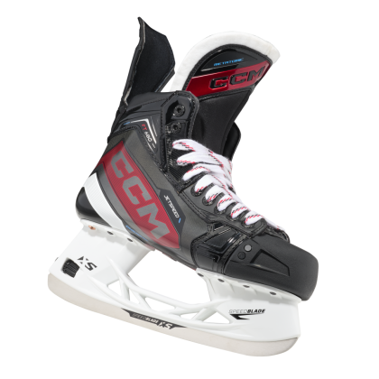 Patine Hochei Jucător, Senior, CCM JETSPEED FT680 Wide · Negru / Roșu  - 1