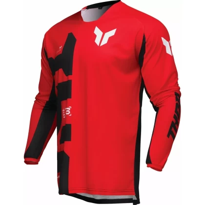 Tricou Enduro - Cross THOR LAUNCHMODE Forge · Negru / Roșu / Alb  - 2