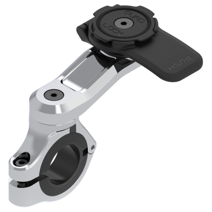 Suport Telefon Moto QUAD LOCK® cu Prindere pe Ghidon - Chrome