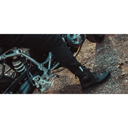 Ghete Moto din Piele REVIT Portland · Verde-olive / Negru  - 9