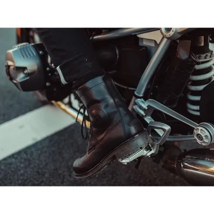 Ghete Moto din Piele REVIT Portland · Verde-olive / Negru  - 8