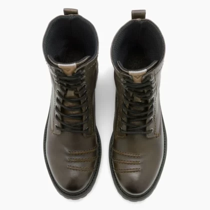 Ghete Moto Damă din Piele REVIT Portland Ladies · Verde-olive / Negru  - 2