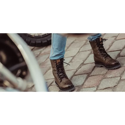 Ghete Moto Damă din Piele REVIT Portland Ladies · Verde-olive / Negru  - 9