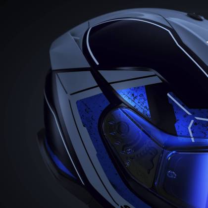 Cască Moto Integrală SHARK SKWAL i3 DARK SHADOW cu Lumini de Frână · Argintiu  - 13