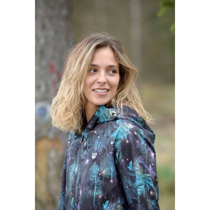 Pelerină Ploaie Damă STRINDBERG 5161 cu Motive, Steluțe · Albastru / Negru  - 4