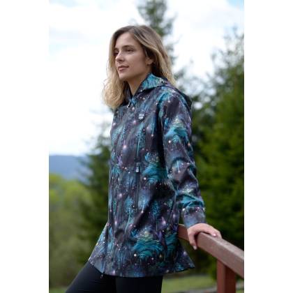 Pelerină Ploaie Damă STRINDBERG 5161 cu Motive, Copaci · Negru / Alb  - 4