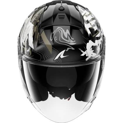 Cască Moto Open Face SHARK SKWAL JET PRANZ · Negru / Alb / Auriu  - 2