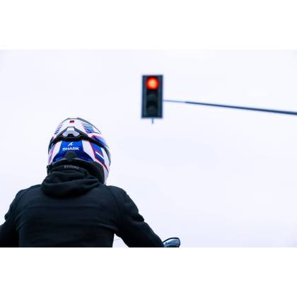 Cască Moto Modulară SHARK OXO SIKTER Crom · Negru / Argintiu / Roșu  - 9