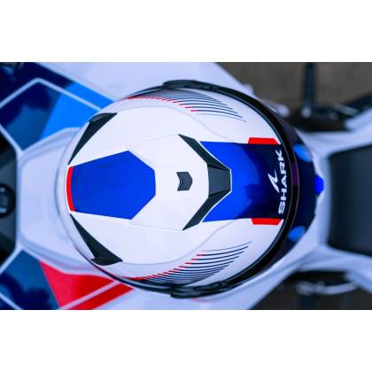 Cască Moto Modulară SHARK OXO SIKTER Crom · Negru / Argintiu / Roșu  - 4