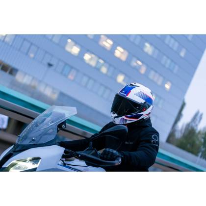 Cască Moto Modulară SHARK OXO RYDGER · Negru / Argintiu / Roșu  - 10