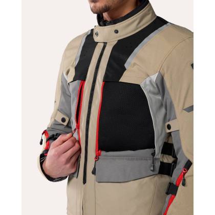 Geacă Moto din Textil REVIT OFFTRACK 2 H2O · Nisipiu / Gri  - 16