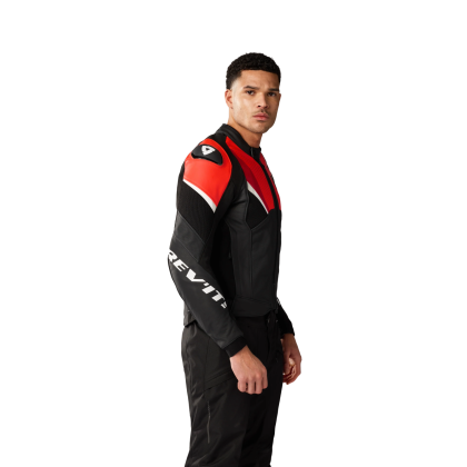 Geacă Moto din Piele REVIT AUTOMATE · Negru / Roșu  - 4