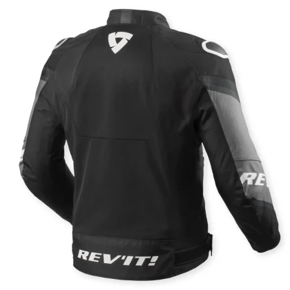 Geacă Moto de Vară din Textil REVIT QUANTUM 3 AIR · Negru / Alb  - 1