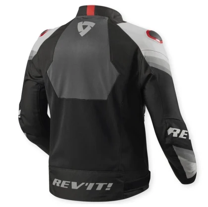 Geacă Moto de Vară din Textil REVIT QUANTUM 3 AIR · Negru / Gri / Roșu  - 1