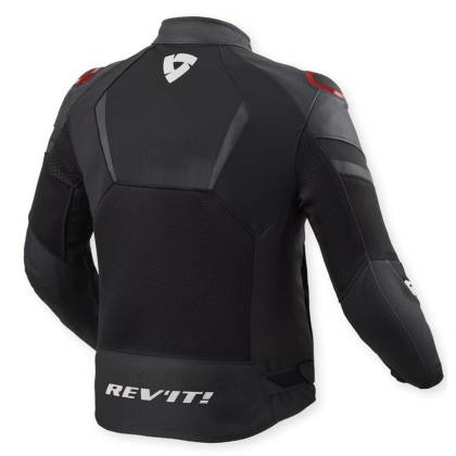 Geacă Moto din Piele și Textil REVIT Mantis 3 H2O · Negru / Roșu  - 1