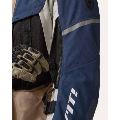 Geacă Moto Touring din Textil REVIT SAND 5 H2O · Nisipiu / Albastru  - 4