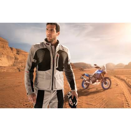 Pantaloni Moto de Vară din Textil BERING BAKUNDU · Gri / Negru / Roșu  - 5