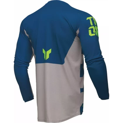 Tricou Enduro - Cross THOR LAUNCHMODE Forge · Albastru / Gri / Galben-Fluo  - 2