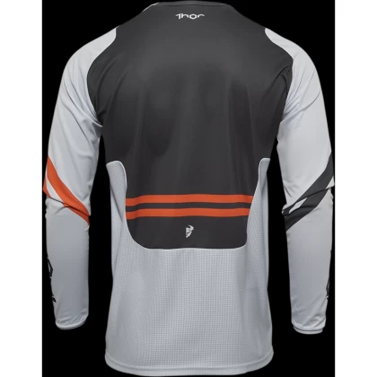 Tricou Enduro - Cross THOR PULSE Cube · Gri / Portocaliu  - 1