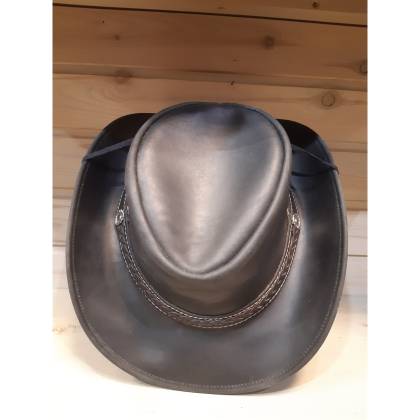 Pălărie Cowboy din Piele Naturală WILD WEST CHONCO LFI-512 · Maro  - 1