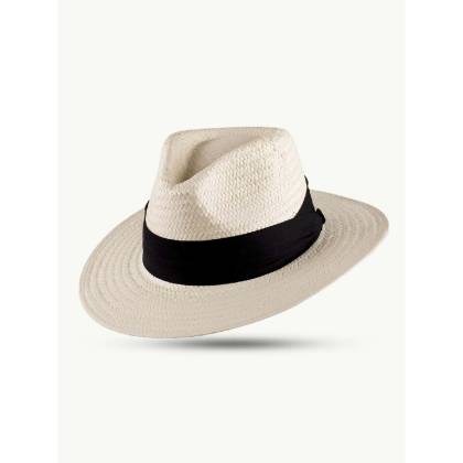 Pălărie Cowboy din Paie tip Panama WILD WEST Mineo creme 