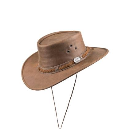 Pălărie Cowboy din Piele Naturală WILD WEST Townsville · Maro  - 1