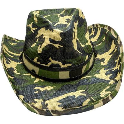 Pălărie Cowboy din Paie WILD WEST Camo SH24447 