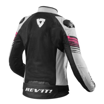 Geacă Moto Damă de Vară din Textil REVIT Apex Air H2O Ladies · Negru / Alb / Roz  - 1