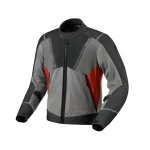 Geacă Moto de Vară din textil REVIT AIRWAVE 4 · Gri / Roșu / Negru
