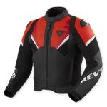 Geacă Moto din Piele REVIT AUTOMATE · Negru / Roșu