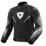Geacă Moto de Vară din Textil REVIT QUANTUM 3 AIR · Negru / Alb