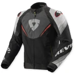 Geacă Moto de Vară din Textil REVIT QUANTUM 3 AIR · Negru / Gri / Roșu
