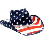 Pălărie Cowboy din Paie WILD WEST USA SH24438 · Albastru / Roșu / Alb