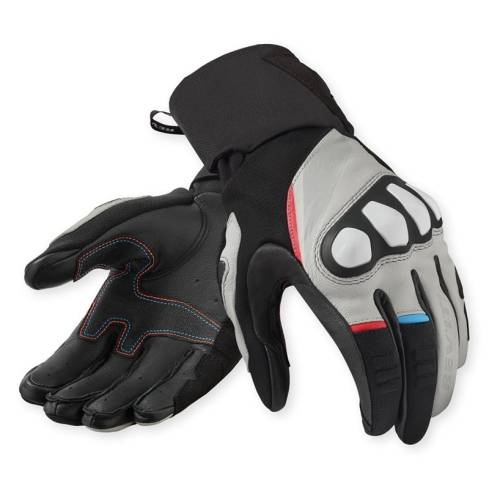 Mănuși Moto din Piele Naturală & Textil REVIT Combustion · Negru / Gri deschis 