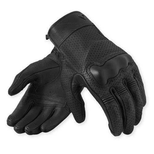 Mănuși Moto Damă din Piele Perforată REVIT New Heights Ladies · Negru 