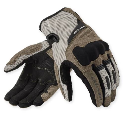 Mănuși Moto de Vară din Textil REVIT Cavern · Nisipiu / Negru 