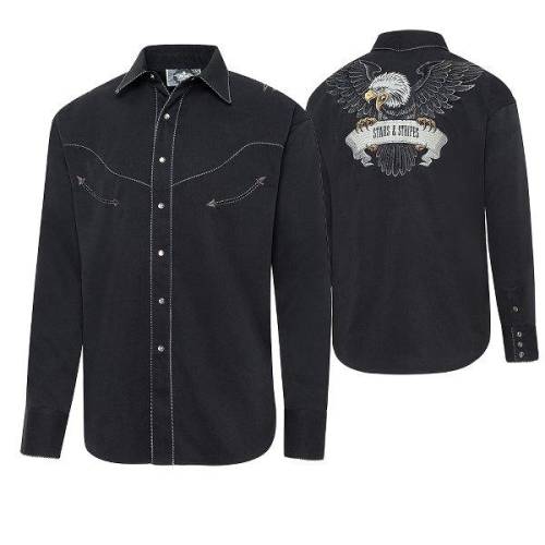 Cămașă Cowboy WILD WEST Black Eagle · Negru 
