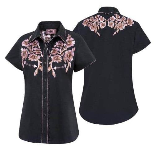 Cămașă Cowboy de Damă WILD WEST Leann · Negru 