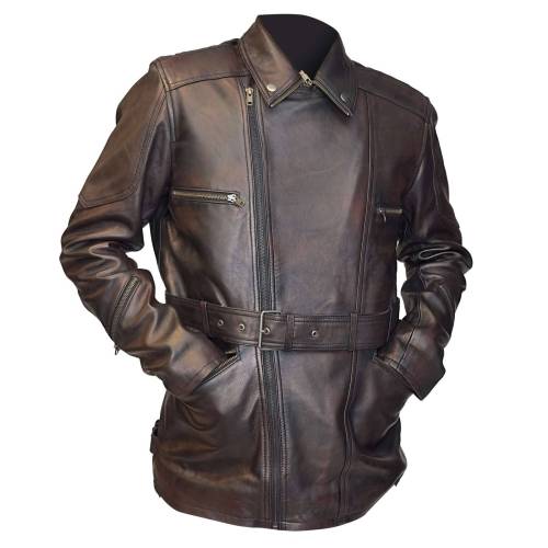 Geacă din Piele WILD WEST PL0001 · Maro 