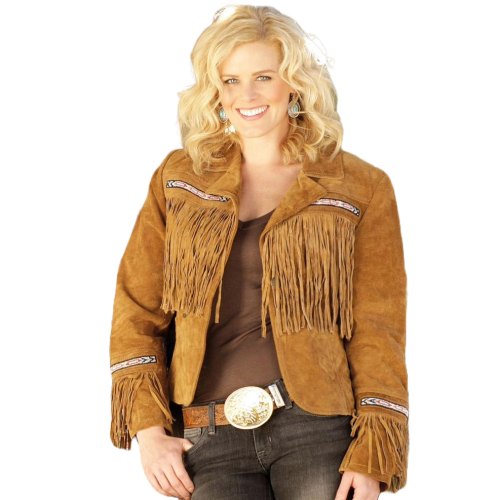 Geacă Cowboy Damă din Piele WILD WEST Kayla · Maro 